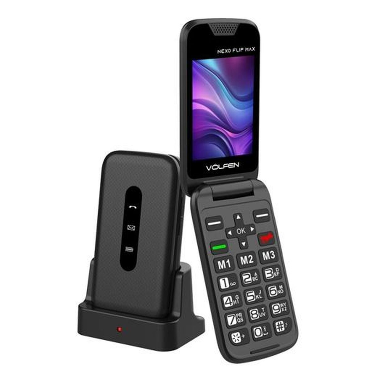 Téléphone portable pour personnes âgées Volfen Nexo Flip 64 MB RAM 2,8