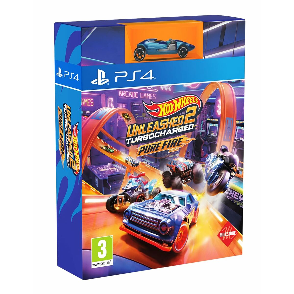 Jeu vidéo PlayStation 4 Milestone Hot Wheels Unleashed 2: Turbocharged - Pure Fire Edition (FR)
