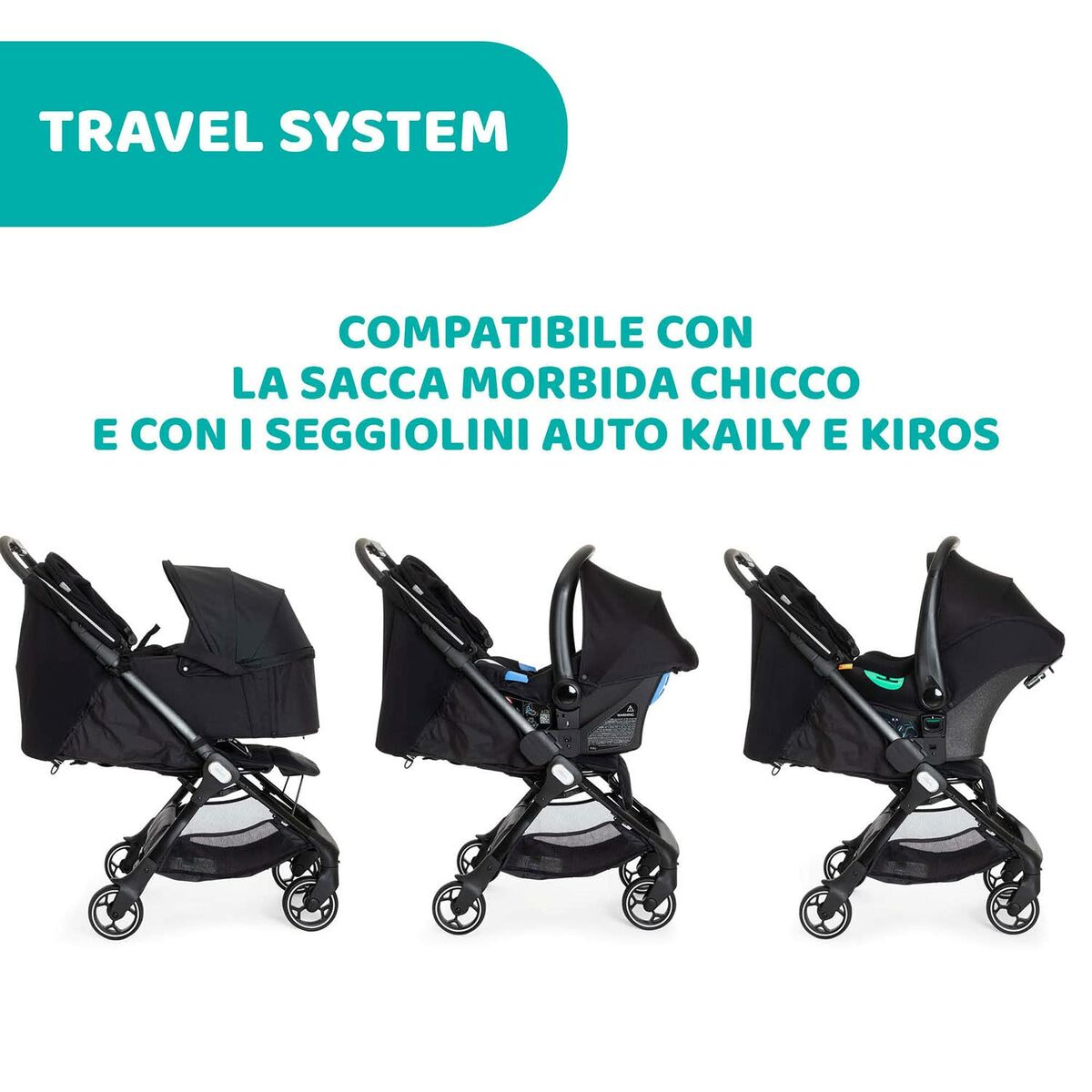 Kinderwagen Chicco Zwart