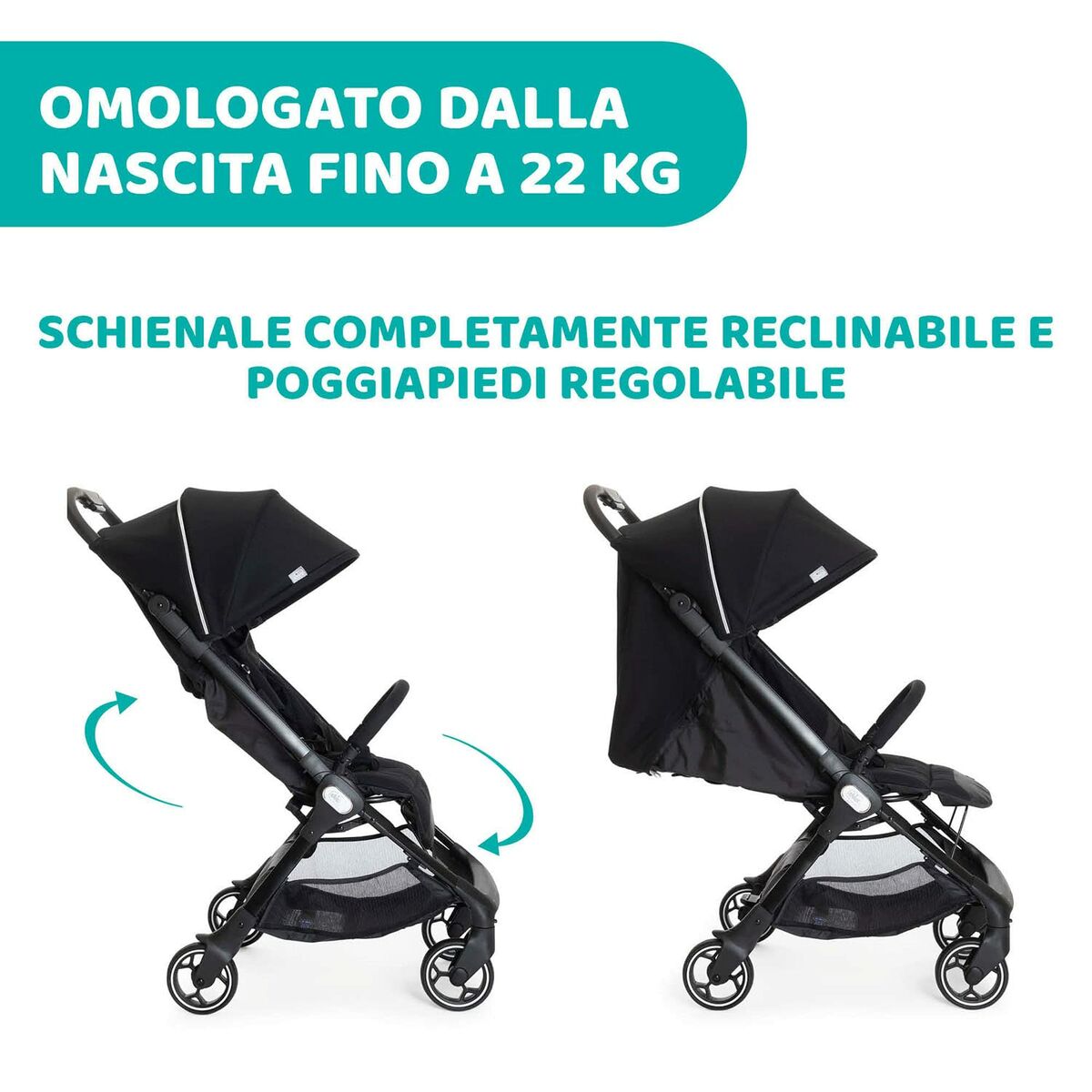 Kinderwagen Chicco Zwart
