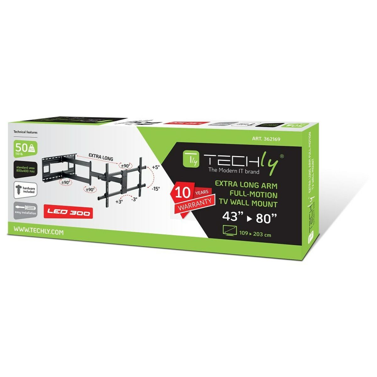 Afbeeldingen van Wall Bracket Techly ICA-PLB 490 43" 80"