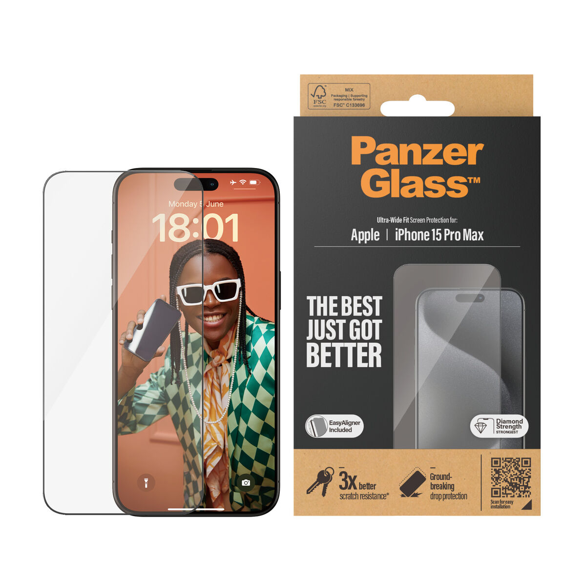 Film Protecteur pour Téléphone Portable Panzer Glass 2812 Apple