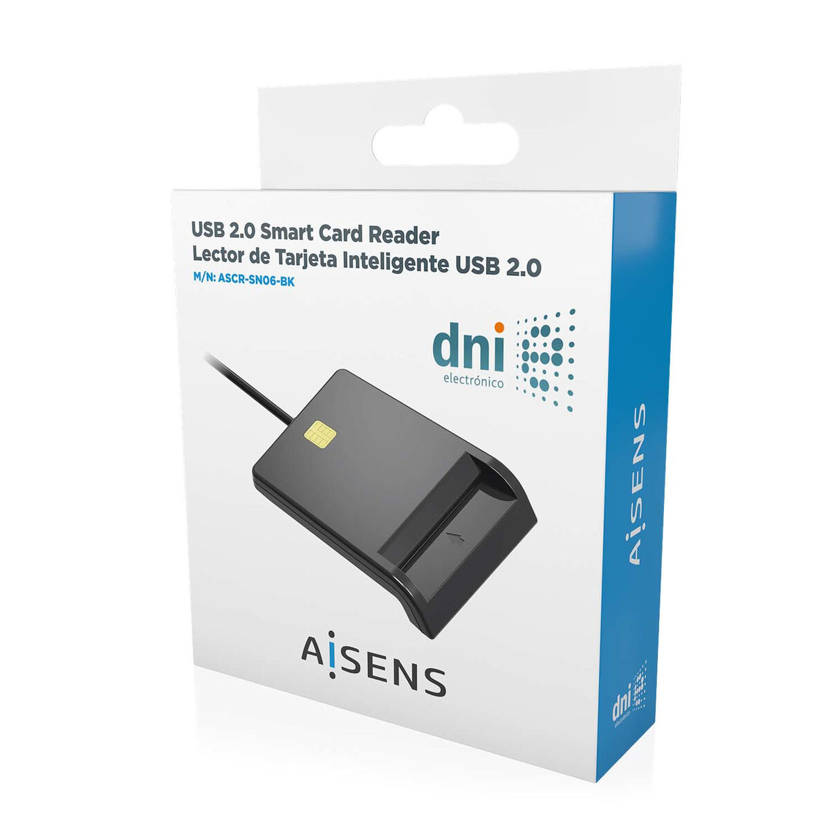 Bild von External Card Reader DNI Aisens ASCR-SN06-BK Black