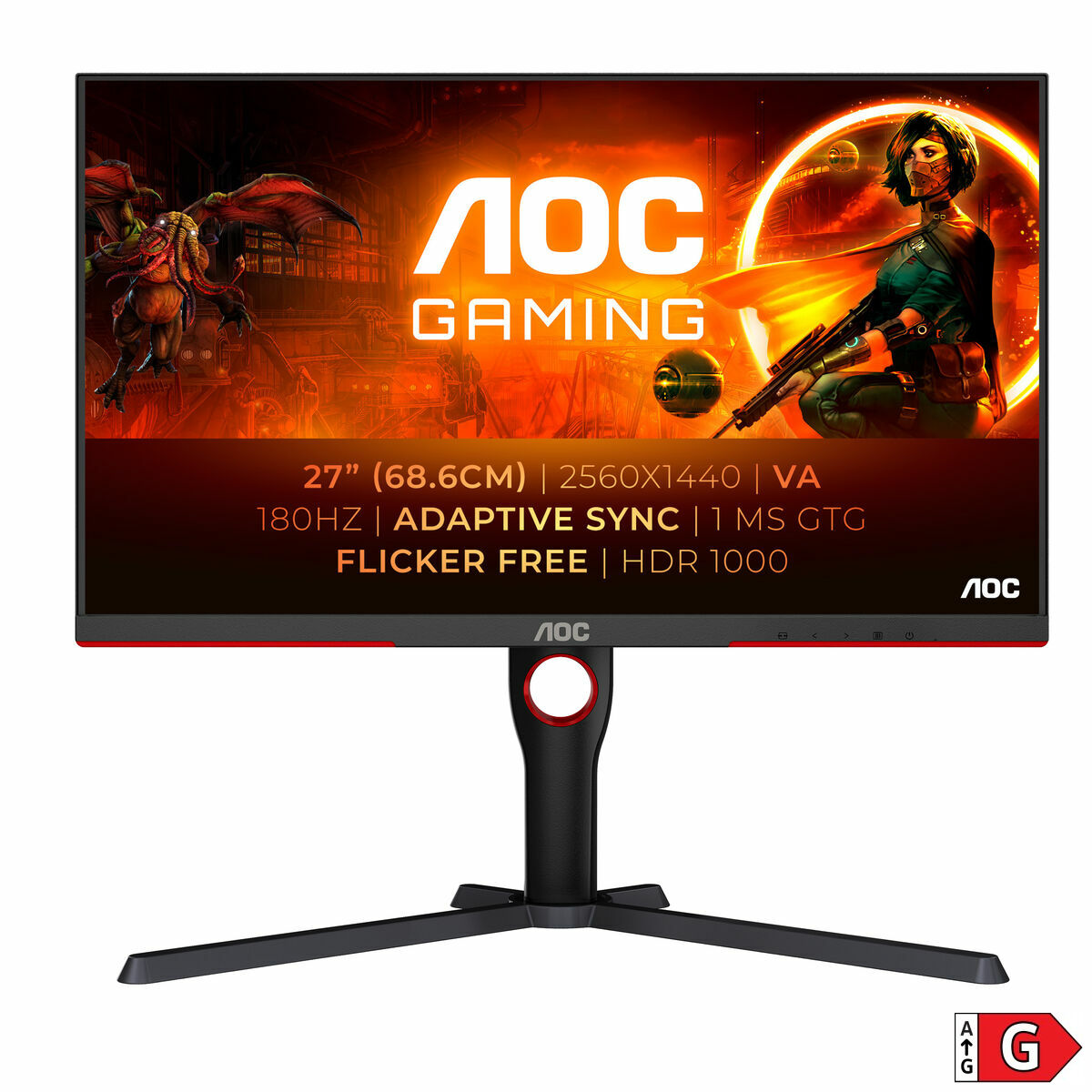 Monitor Gaming AOC 27" 180 Hz 2K