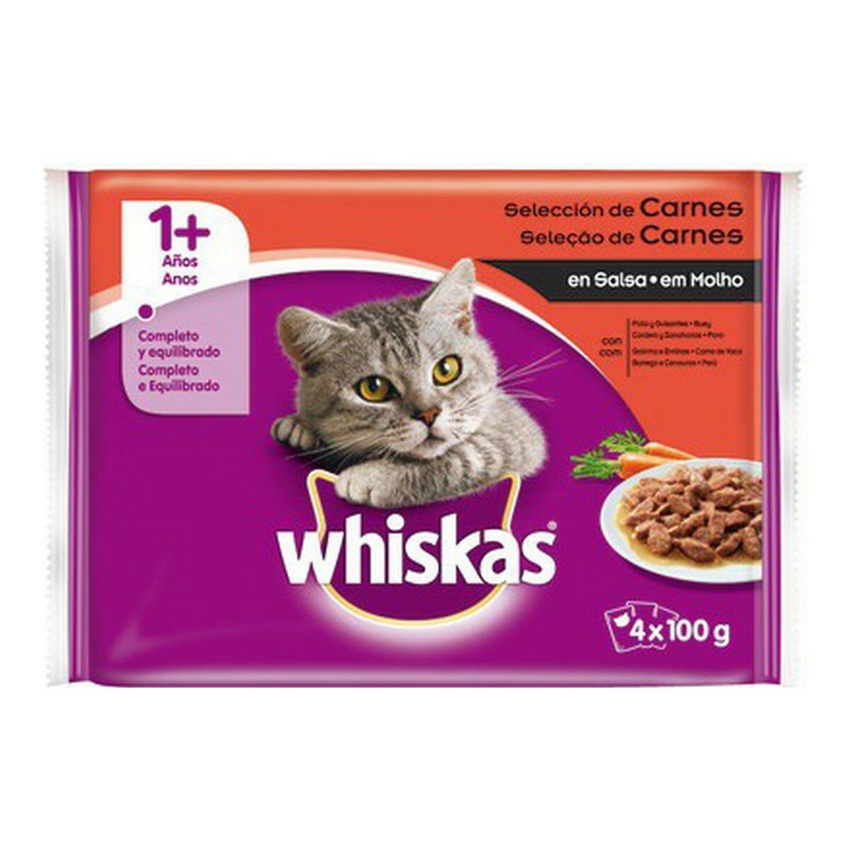 Aliments pour chat Whiskas C-72245 (4 x 100 g)