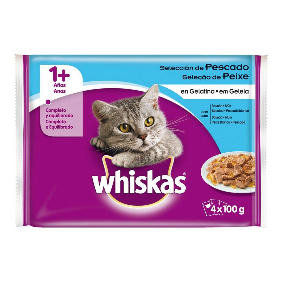 Aliments pour chat Whiskas 150810 (4 x 100 g)