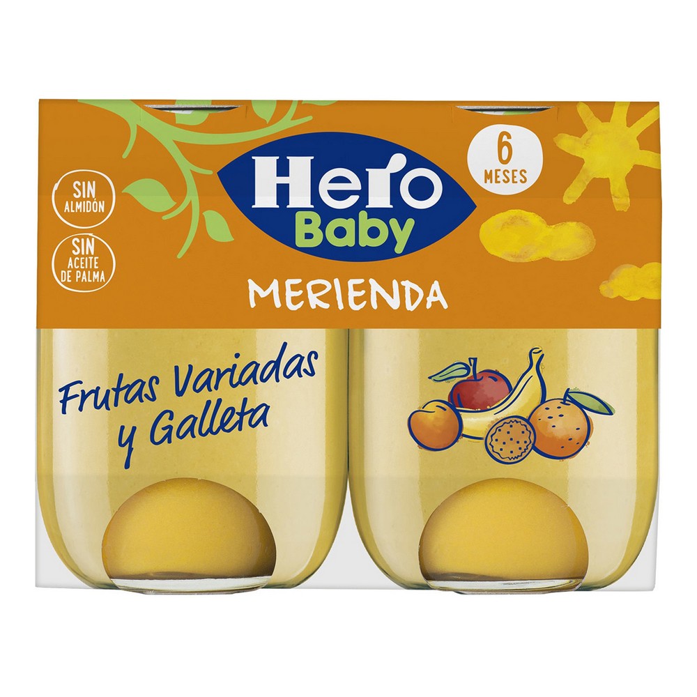 Baby food Hero Merienda Frutas Galleta (2 x 190 gr)