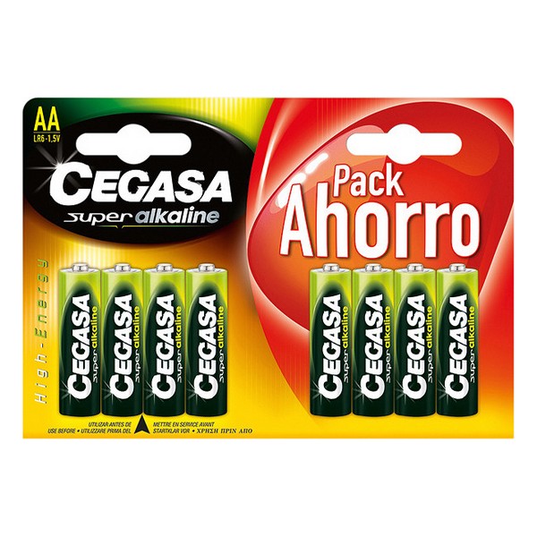 Alkaline Batteries Cegasa LR6 AA 1,5V (8 uds)