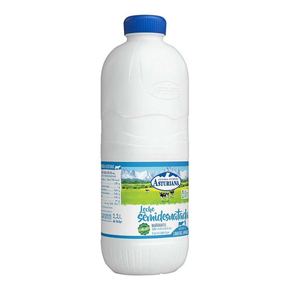 Semi-afgeroomde melk Central Lechera Asturiana (2,2 L)