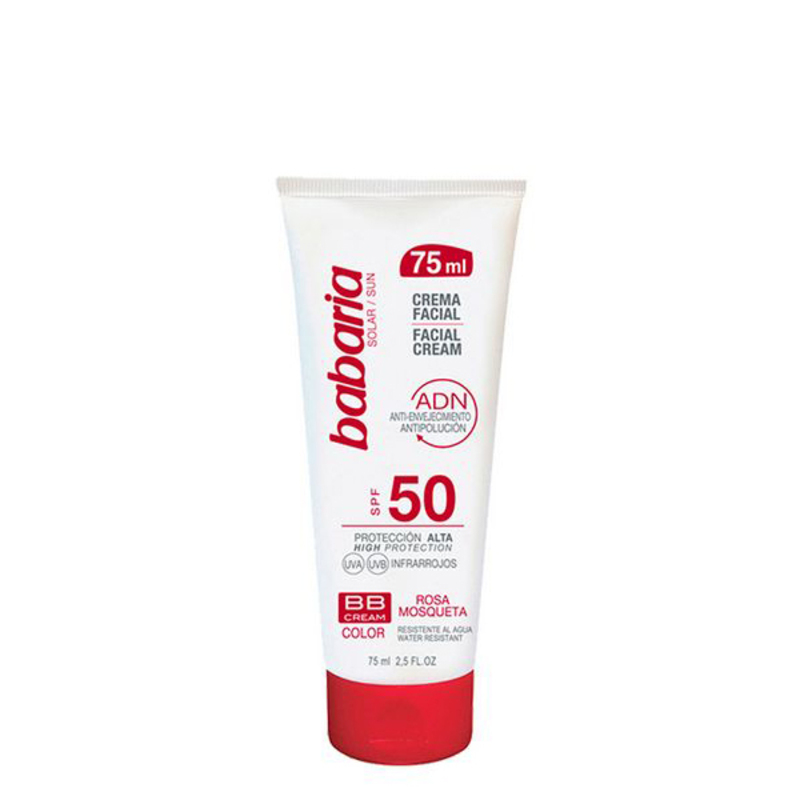 Crema Facial Adn Bb Cream Babaria SPF 50 (75 ml)