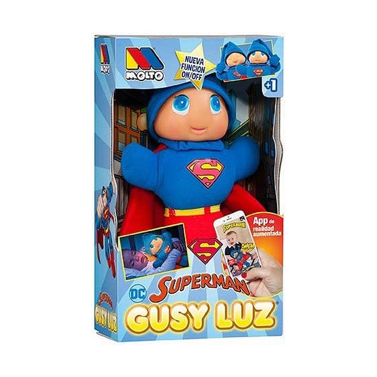 Jouet Peluche My Other Me Superman Gusy Luz Tissu
