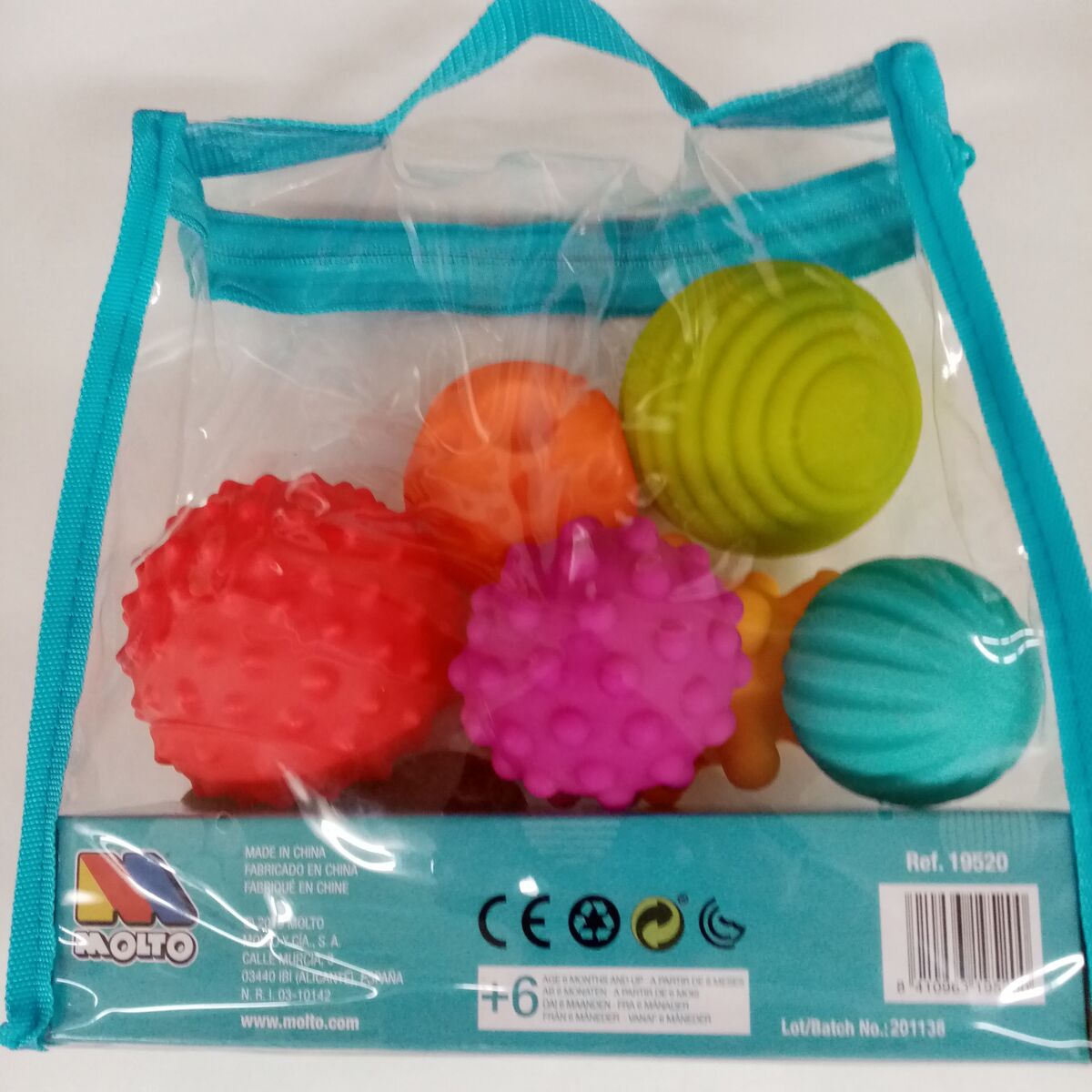 Alternativní obrázok produktu Sensory ball Moltó 6 Pieces