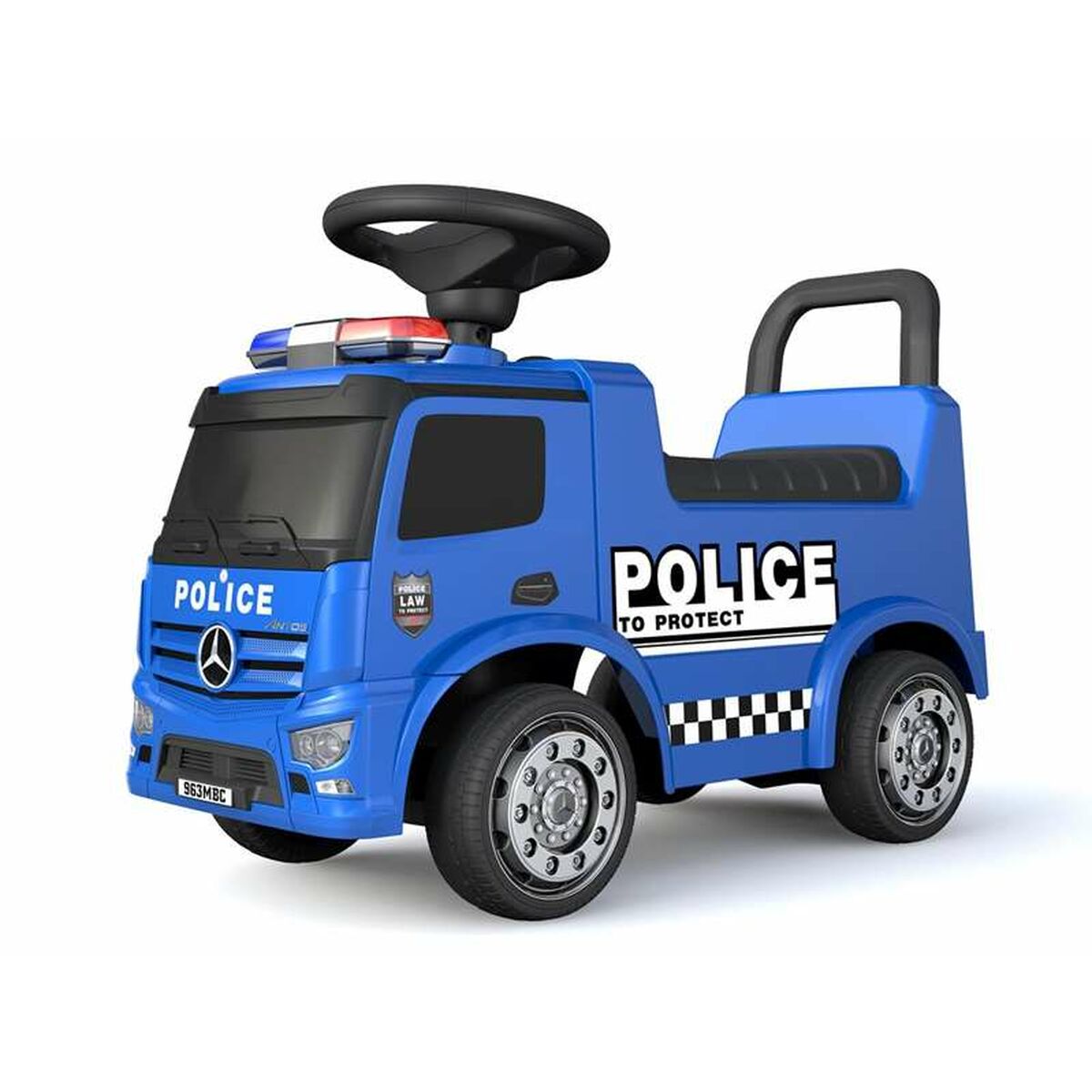 Tricycle Injusa Mercedes Police Bleu
