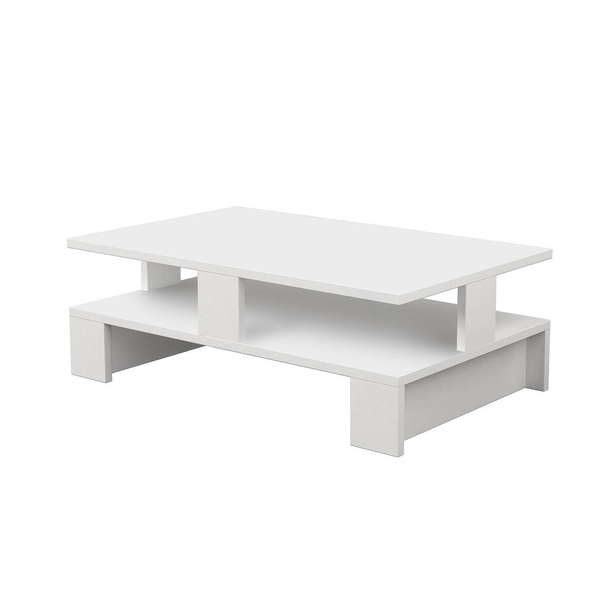 Centre Table Alexandra House Living Hvid Træ MDP 80 x 28 x 50 cm Dobbelt højde