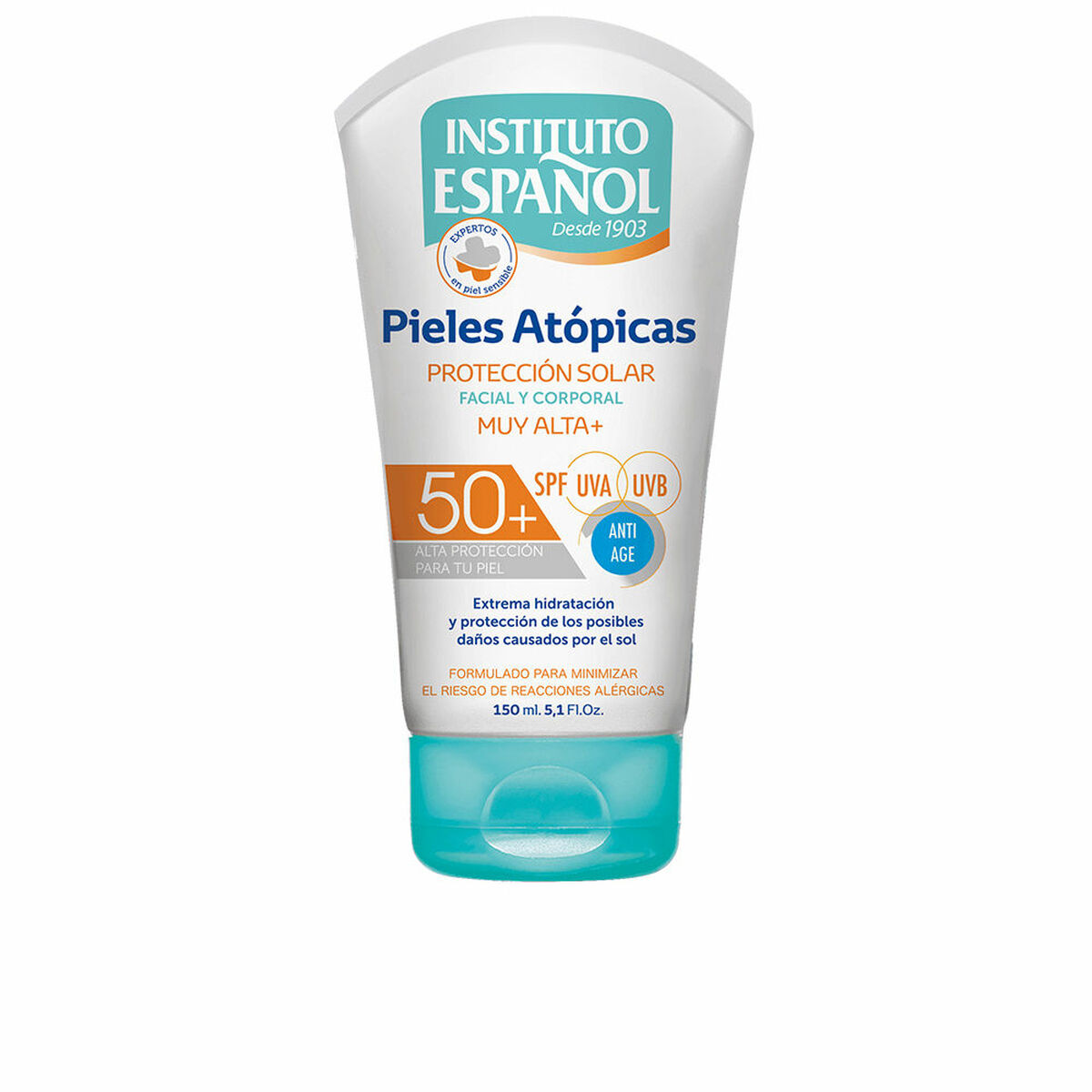 Obrázok produktu Sun Block Instituto Español PIEL ATÓPICA Spf 50+ 150 ml
