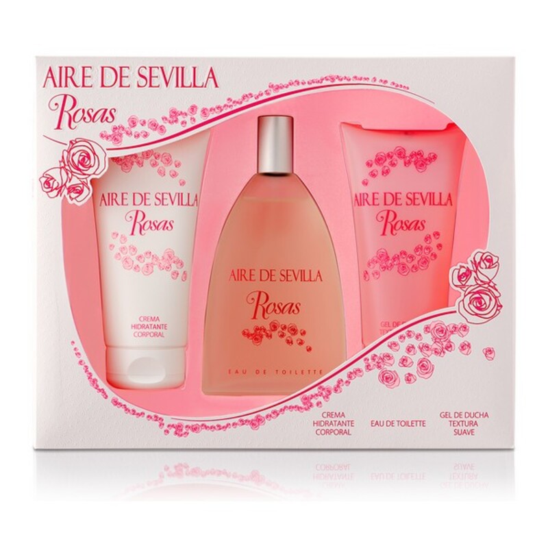 Parfume sæt til kvinder Agua Rosas Aire Sevilla (3 pcs) (3 pcs)