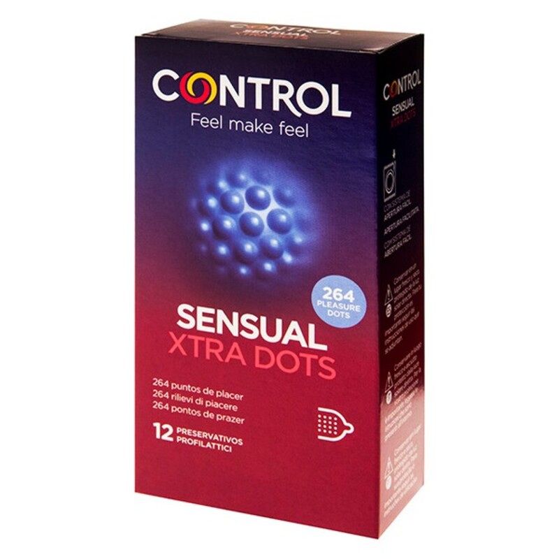 Kondomer Sensual Xtra Dots Control (12 uds)