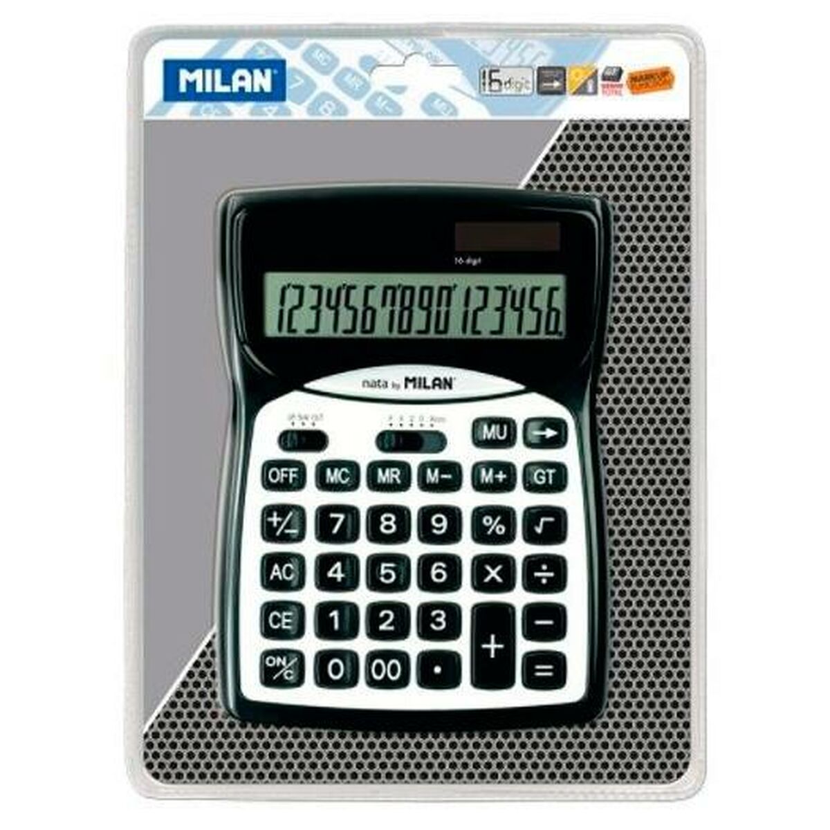 Calculatrice Milan Noir (18,7 x 13,5 x 2,5 cm)