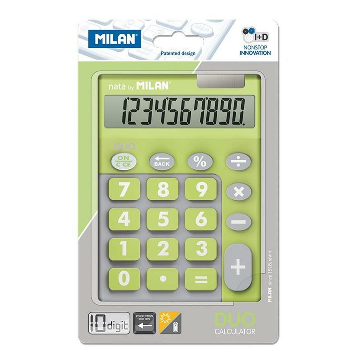Calculatrice Milan DUO 14,5 x 10,6 x 2,1 cm Vert
