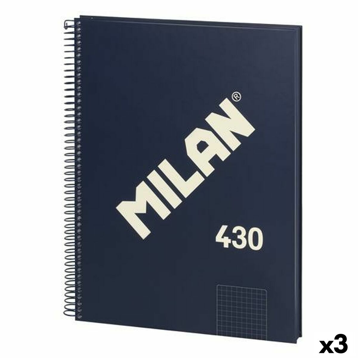 Carnet Milan 430 Bleu A4 80 Volets (3 Unités)