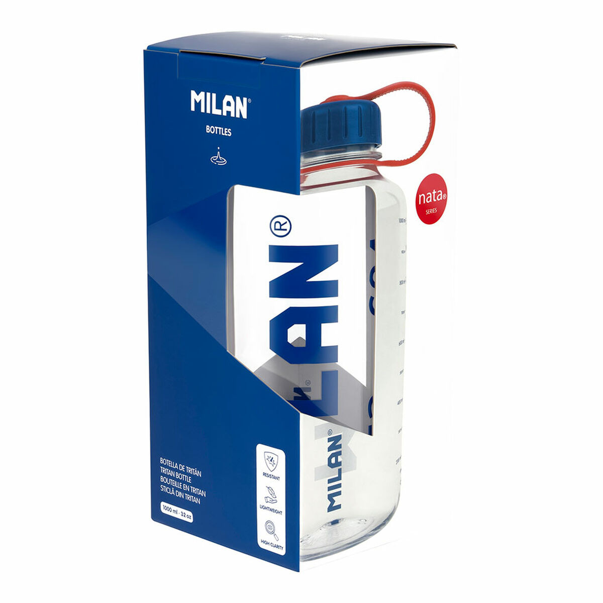 Image secondaire de Bouteille d'eau Milan 1 L Transparent Plastique