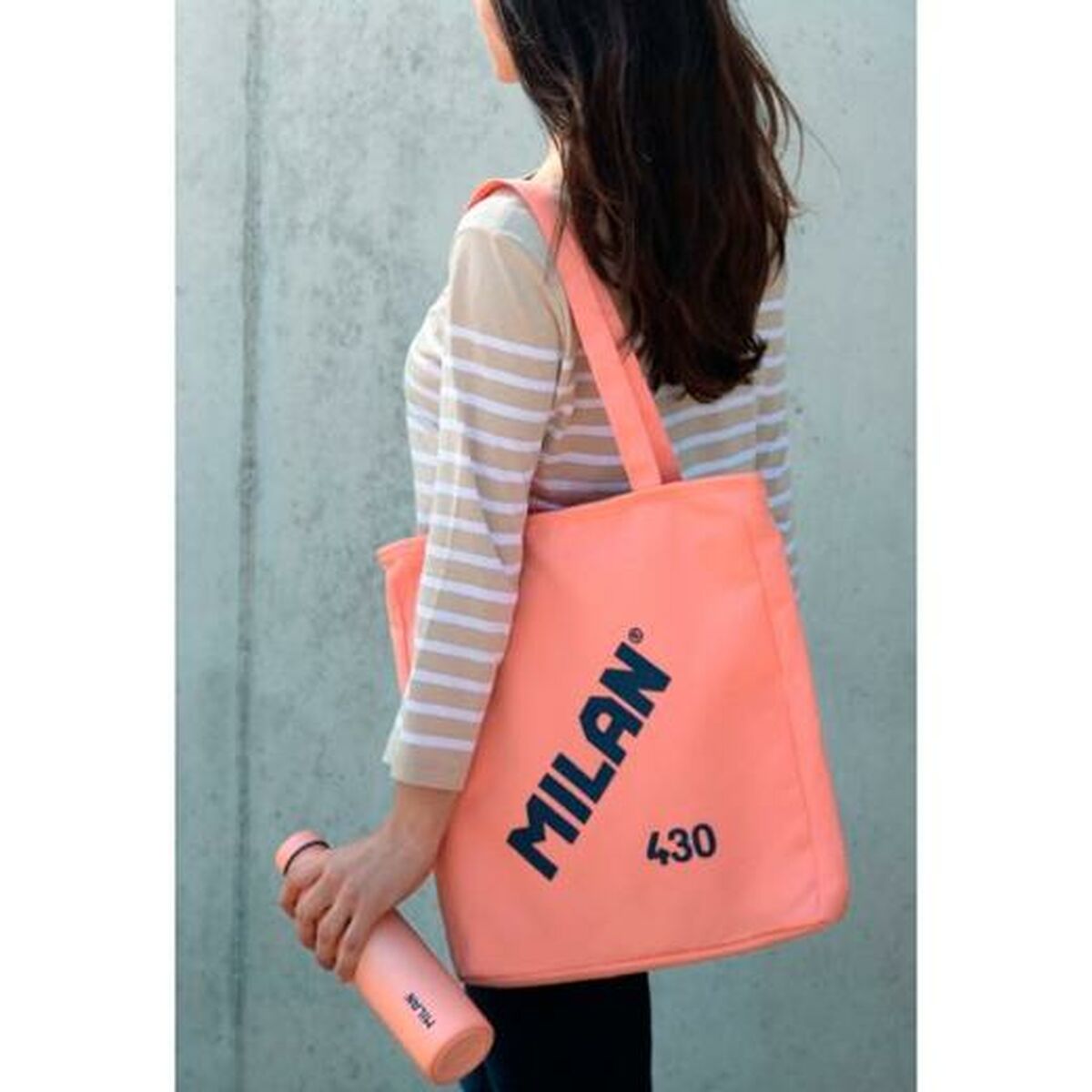 Image secondaire de Sac en toile Milan Rose 38 x 36 x 6,5 cm