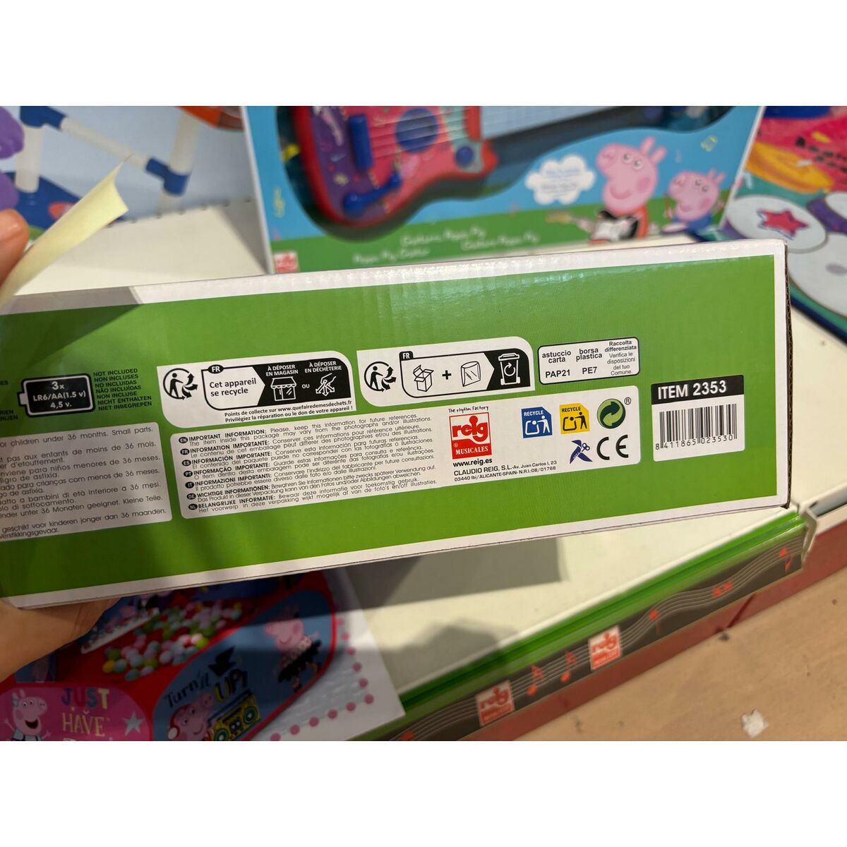 Toy piano Peppa Pig Microphone Bench