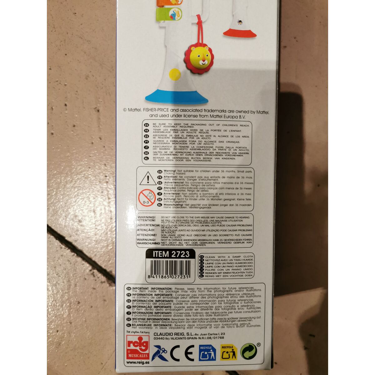 Trumpet Fisher-Price 30 cm animals