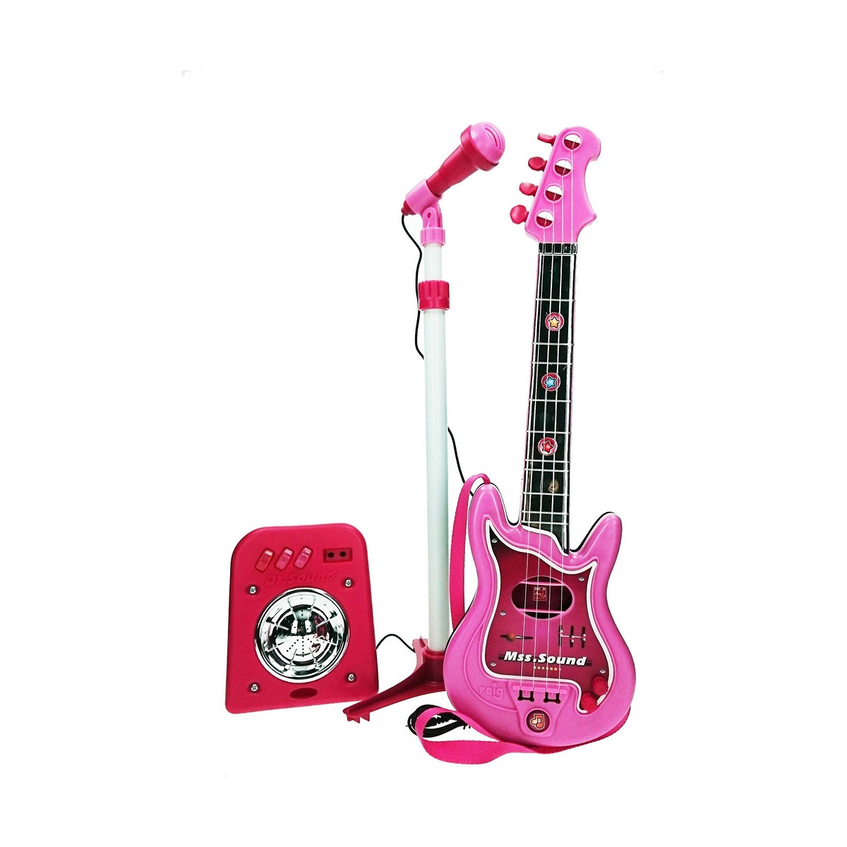 Børne Guitar Reig Mikrofon Pink