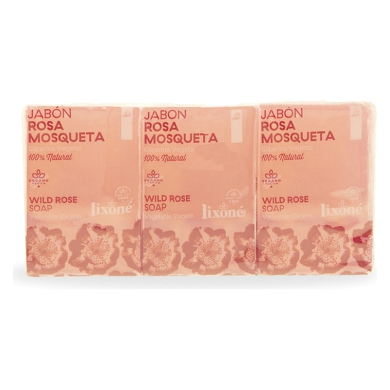 Pastilla de Jabón Rosa Mosqueta Lixoné (3 x 125 g)