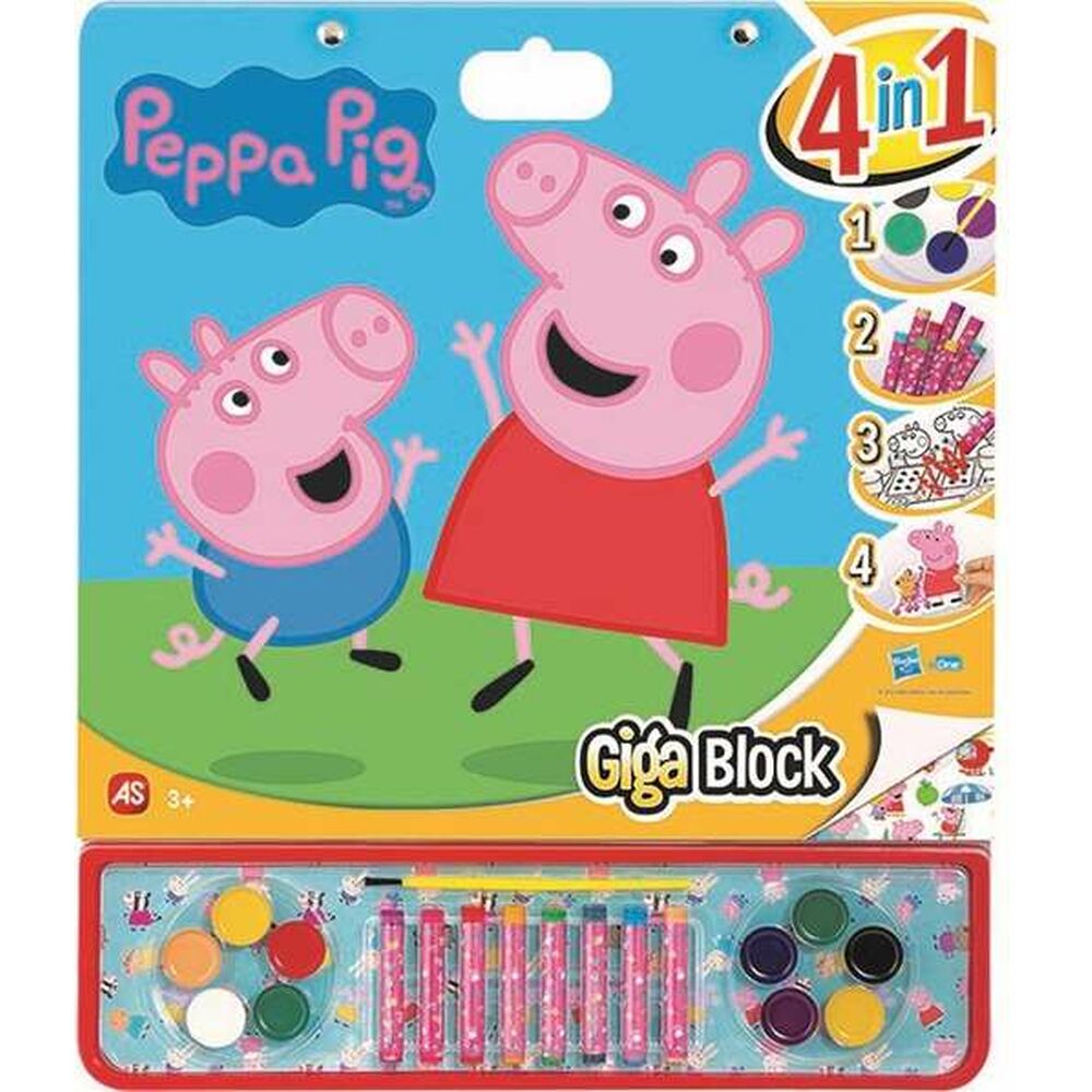 Picture Block for Colouring In Peppa Pig Giga Block 4-in-1 35 x 41 cm