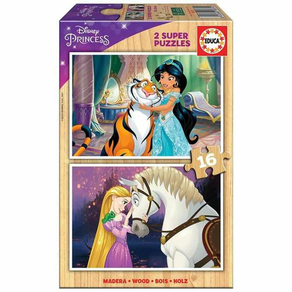 Set de 2 Puzzles Educa Disney Princess 16 Pièces