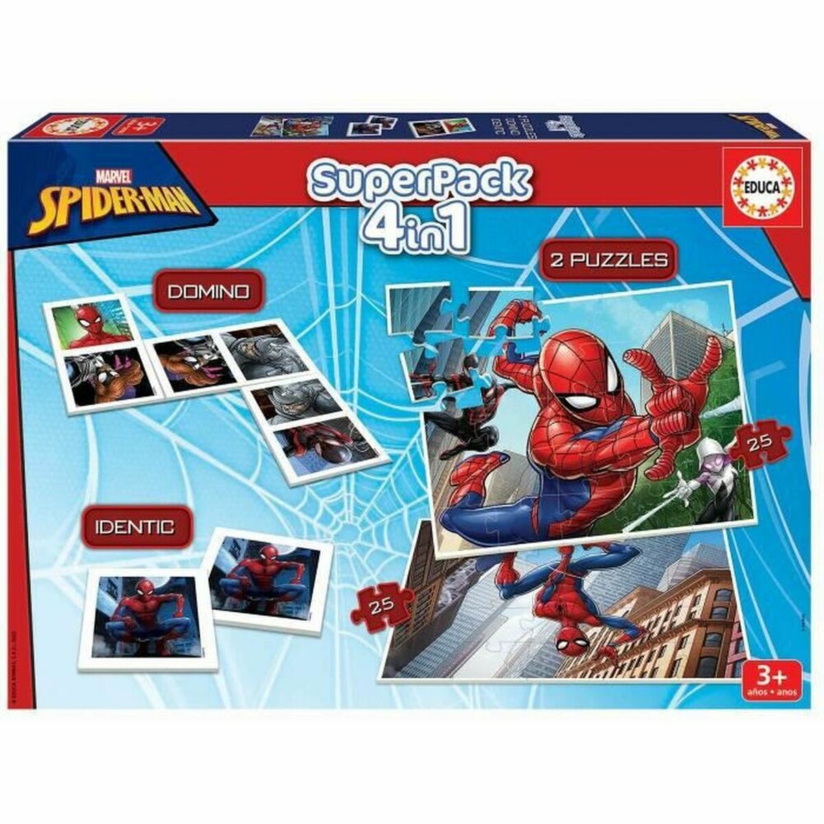 Lærerigt Spil Educa Superpack Spider-man Multifarvet (1 Dele)