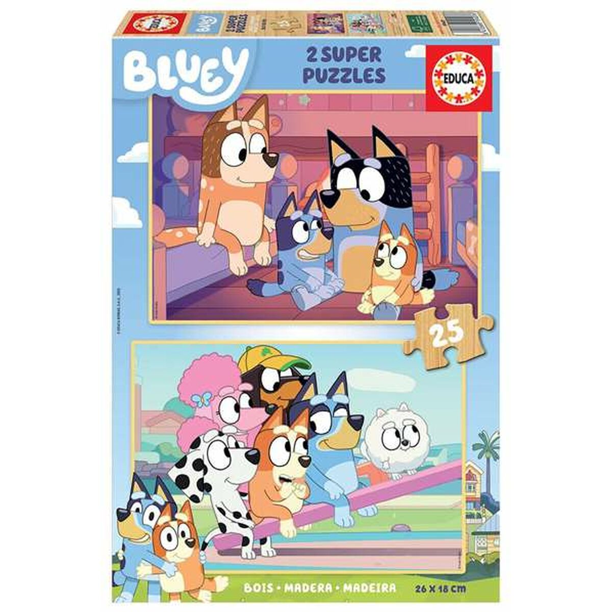 Σετ 2 Παζλ Bluey 25 Τεμάχια