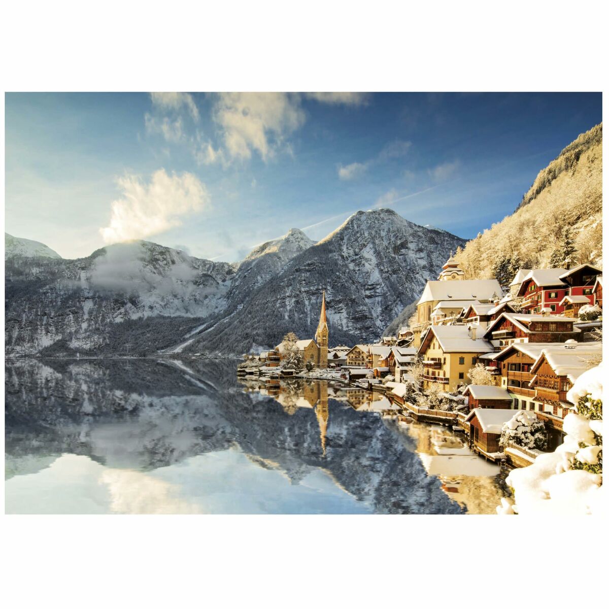 Puzzel Educa Winter in Hallstatt, Austria 1500 Onderdelen