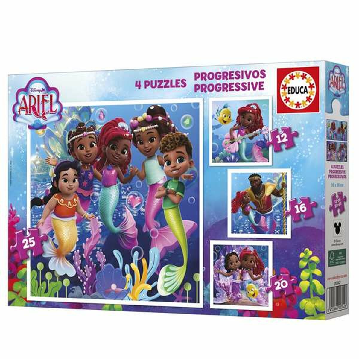 Set de 4 Puzzles Educa Ariel