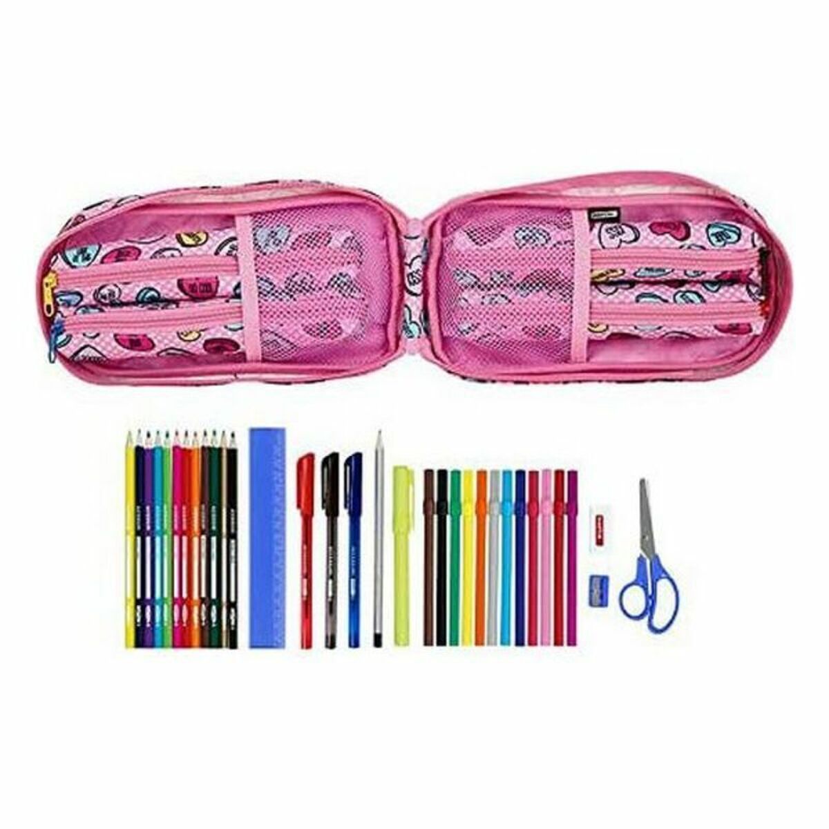 Image secondaire de Plumier sac à dos Safta Rose (33 Pièces)