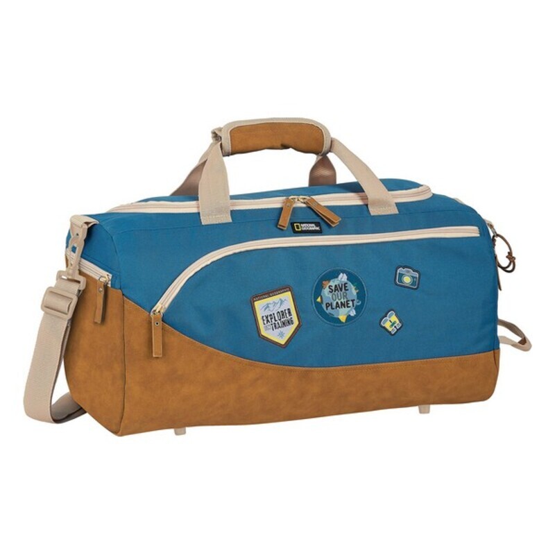 Sports bag National Geographic Explorer Blue Brown (50 x 25 x 25 cm)