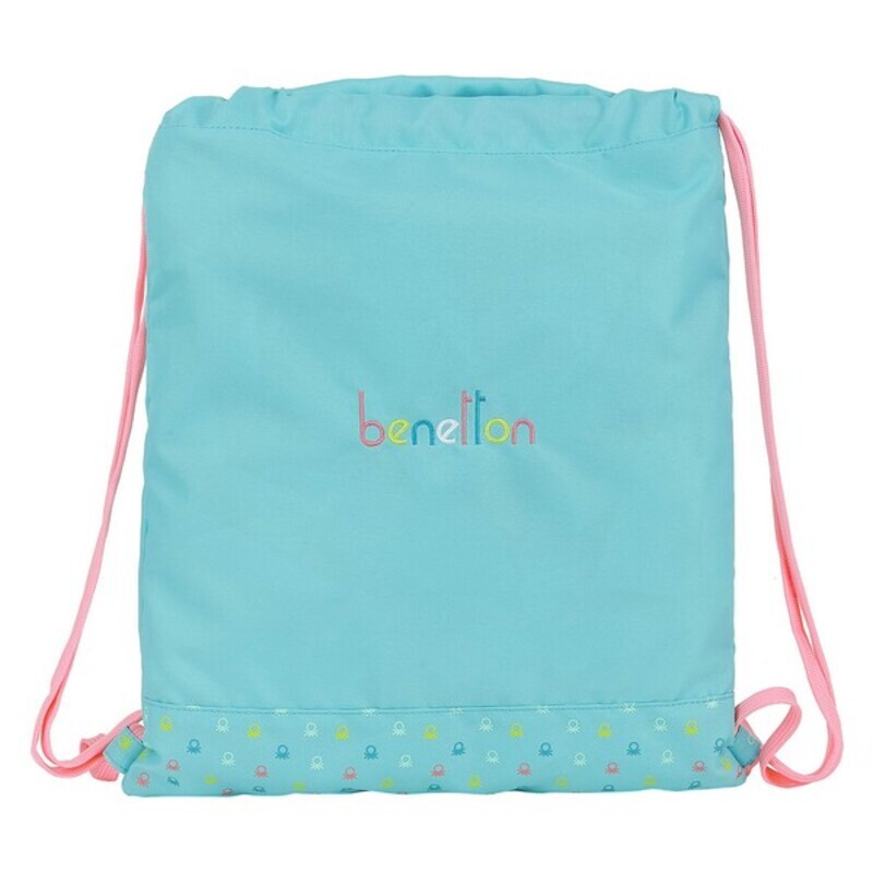 Backpack with Strings Benetton Candy Light Blue