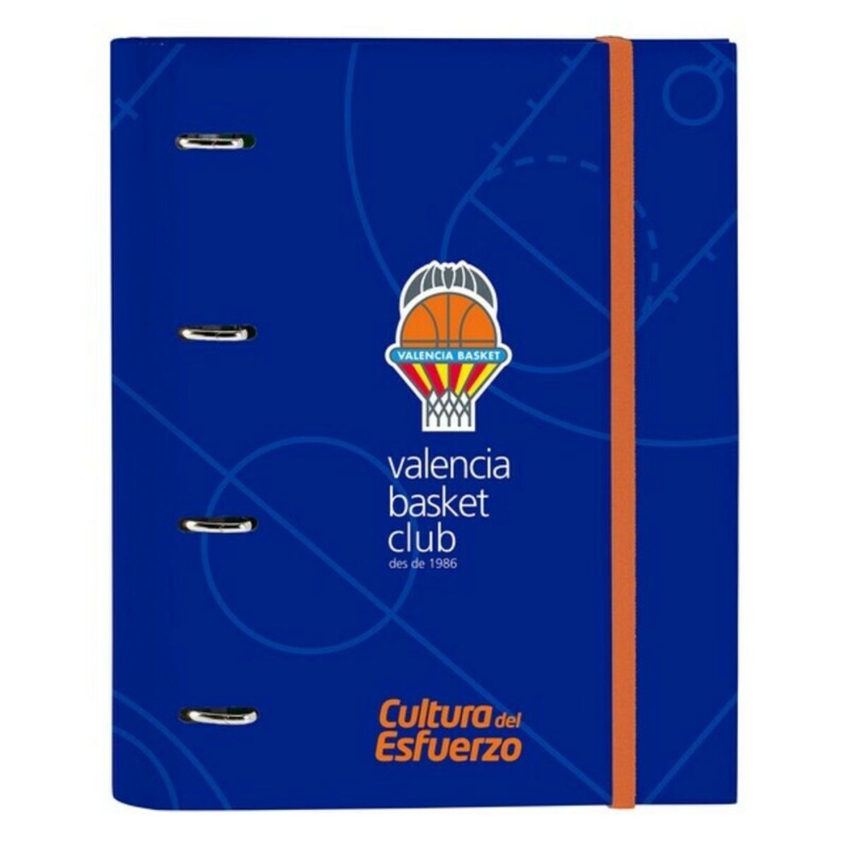 Reliure à anneaux Valencia Basket M666 Bleu Orange (27 x 32 x 3.5 cm)