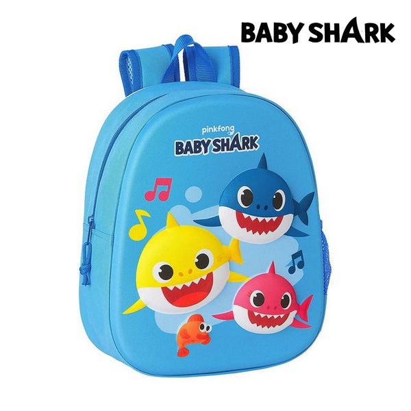 3D Child bag Baby Shark Light Blue