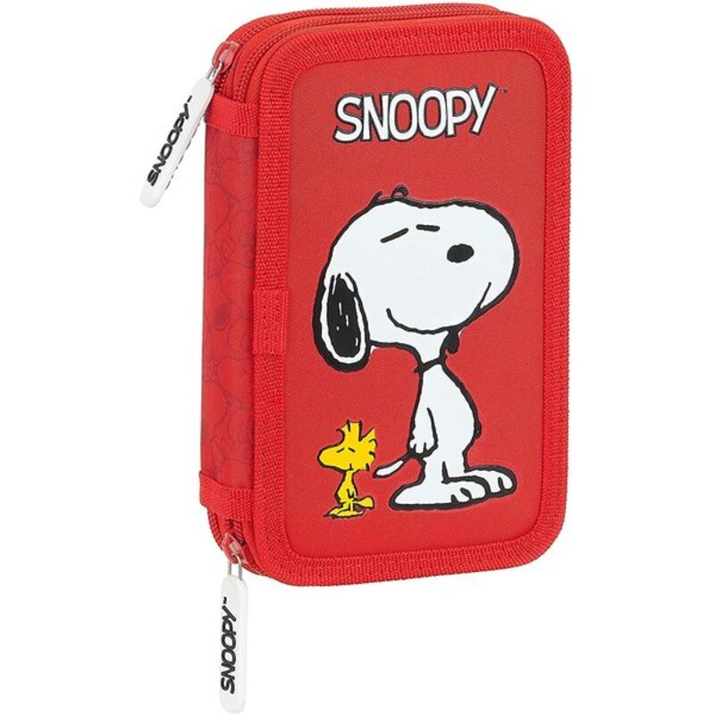 Double Pencil Case Snoopy Red (28 pcs)