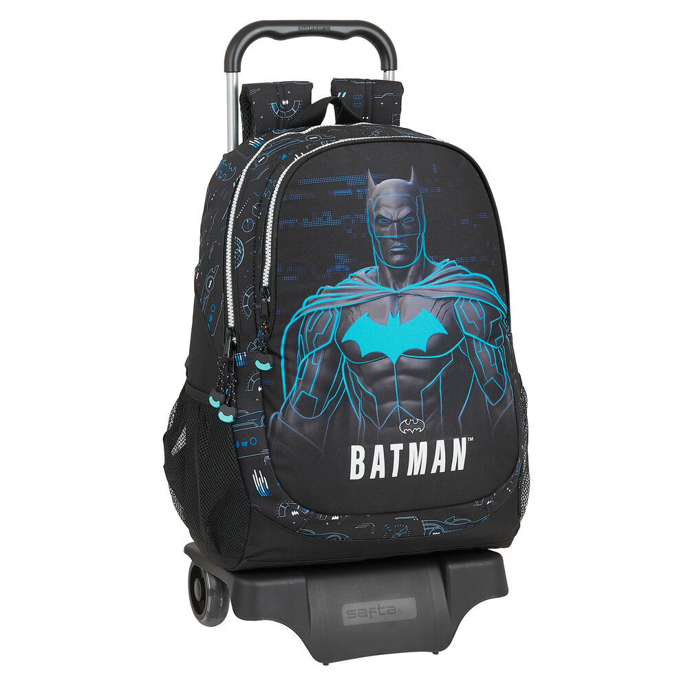 Skolerygsæk med Hjul Batman Bat-Tech Sort