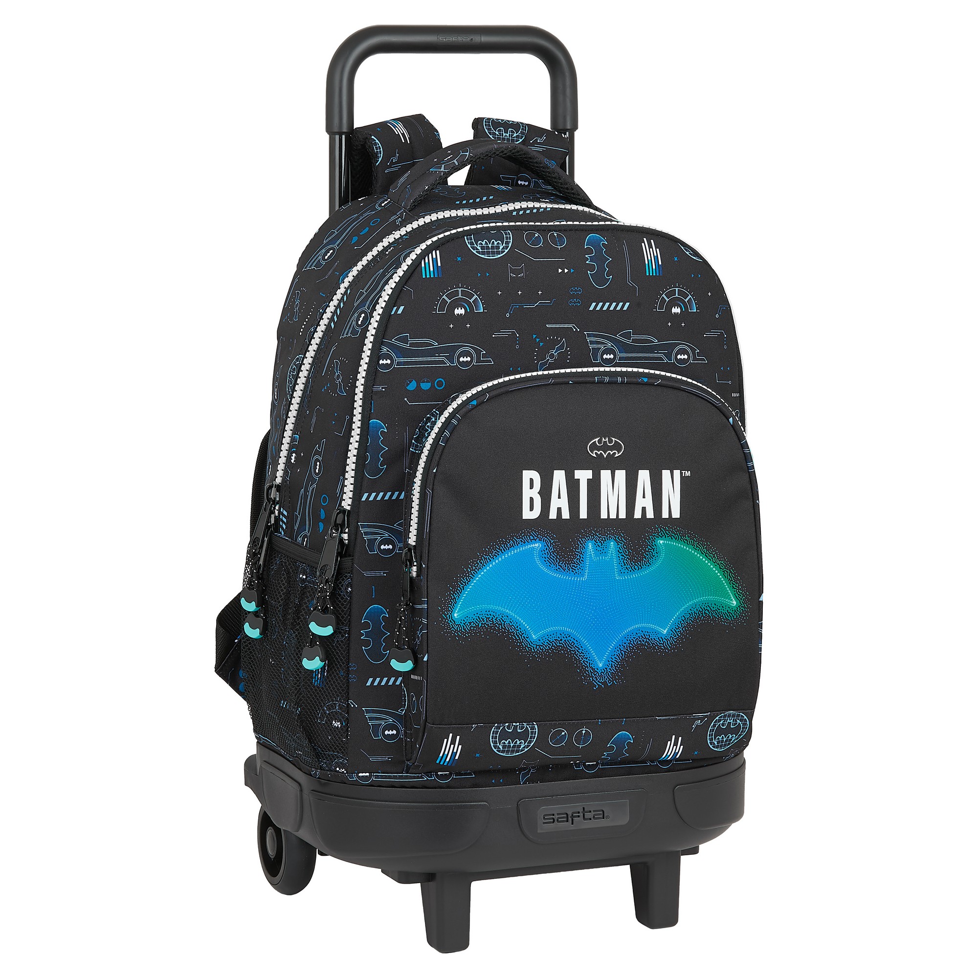 Skolerygsæk med Hjul Bat-Tech Batman Sort