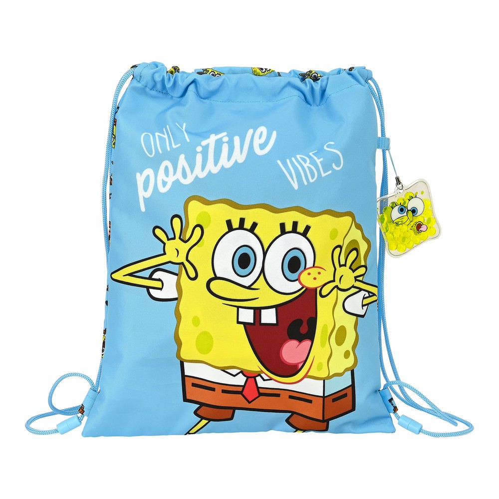 Backpack with Strings Positive Vibes Spongebob
