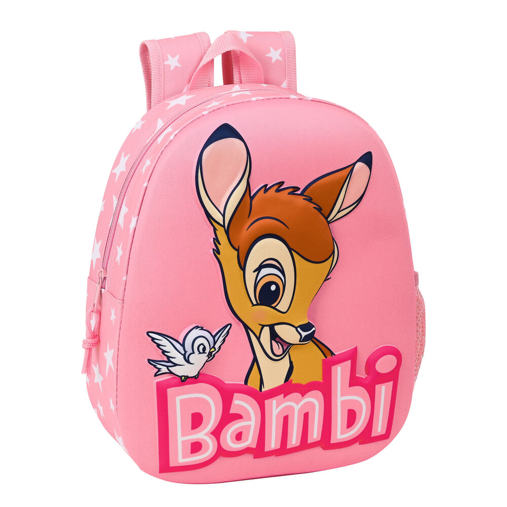 3D School Bag Disney Bambi Pink