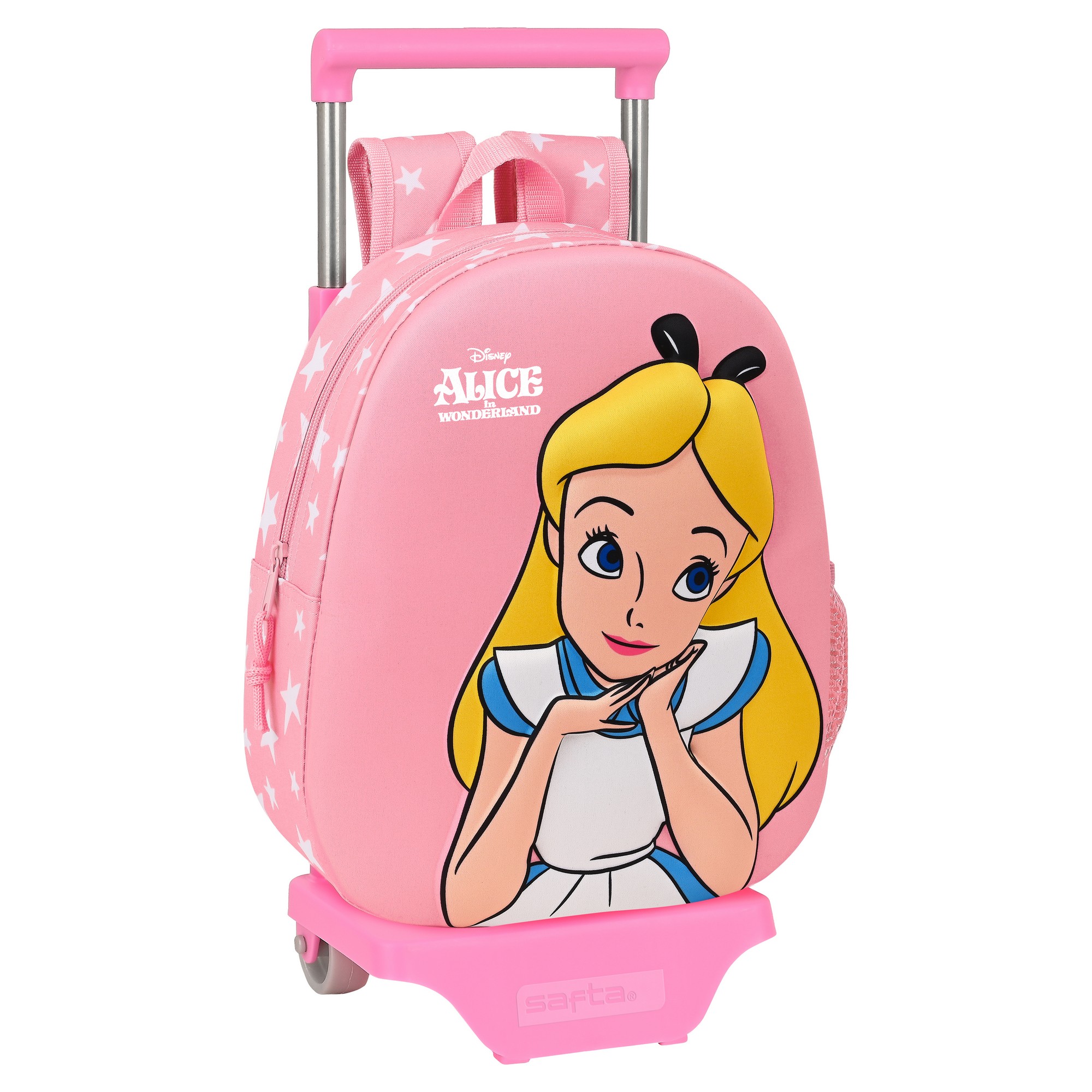 3D School Bag with Wheels Disney Alice in Wonderland Pink (28 x 10 x 67 cm)