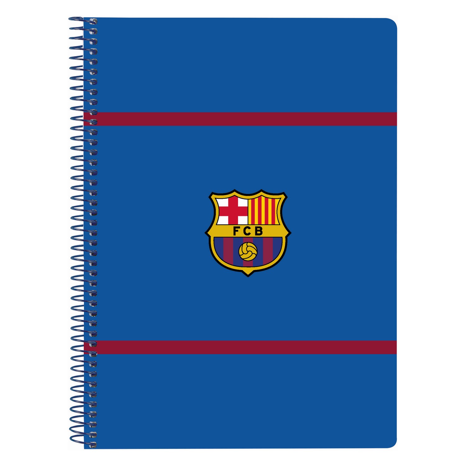 Bok med ringer F.C. Barcelona A5 Rødbrun Marineblå
