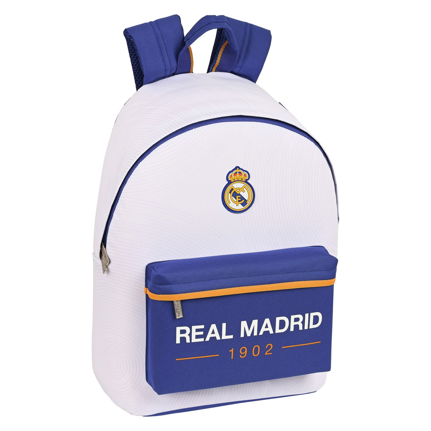 Sacs à Dos pour Portable avec Sortie pour Écouteurs Real Madrid C.F. Bleu Blanc