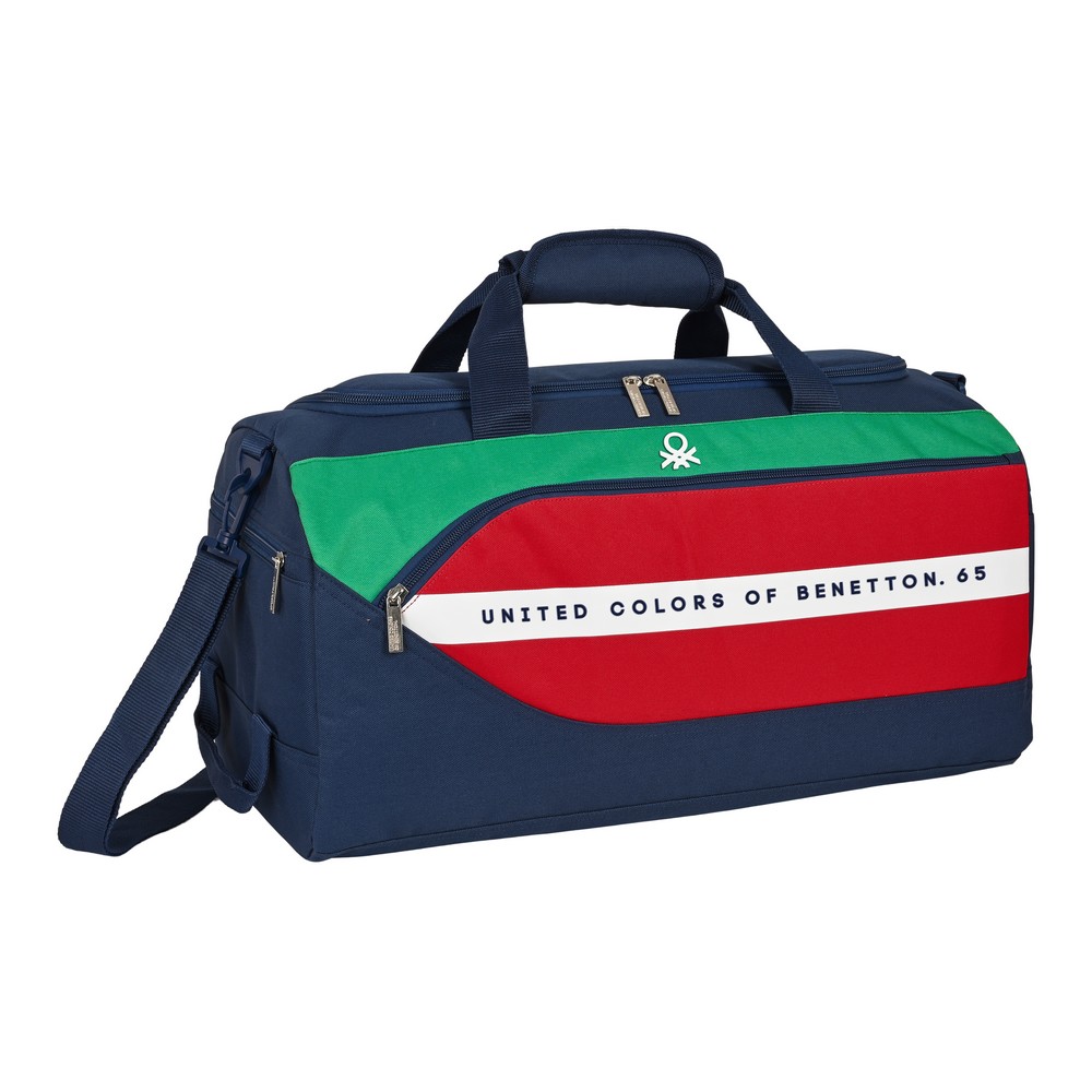 Sports bag Benetton United Red Green Navy Blue (50 x 25 x 25 cm)